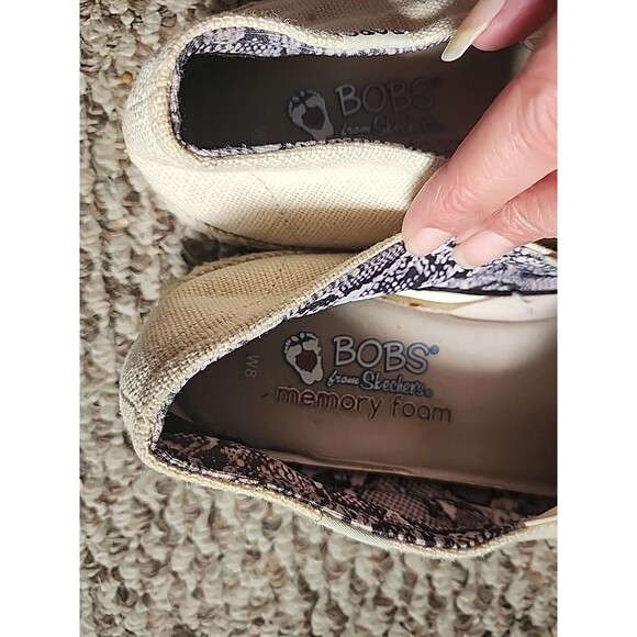 BOBS from Skechers Memory Foam High Jinx Womens Sz 8 Espadrille Slip On Shoes - Picture 9 of 12